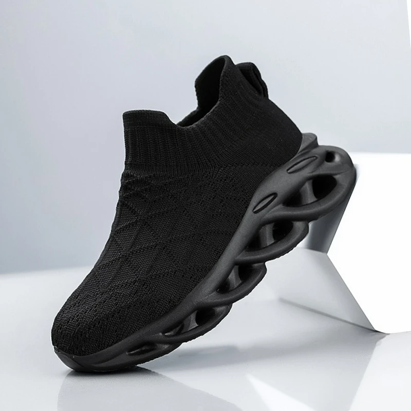 Children Knit Sneakers Slip on Breathable Sock Shoes for Boy Lightweight Casual Running Footwear Kids Tennis Sports Shoes