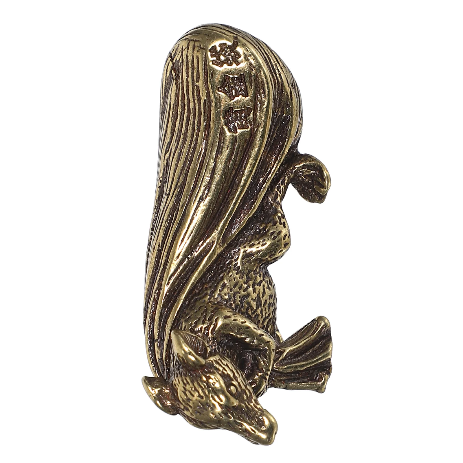 ماوس نحاسي صغير خمر الحيوان النحت اليد منحوتة زخرفة صغيرة للمنزل ديكور مكتب الرف خزانة الفن #1