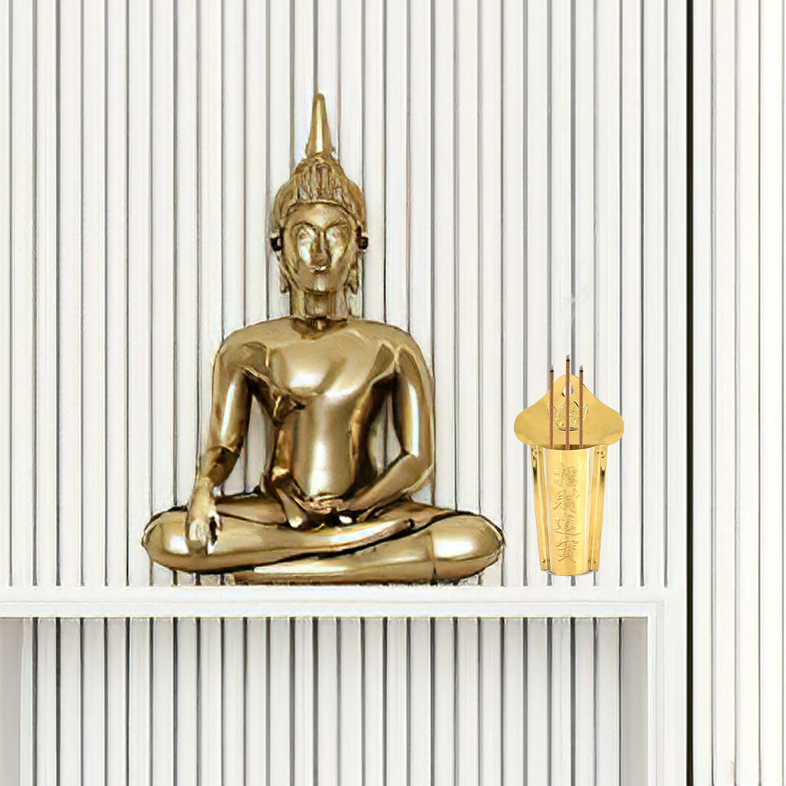 

2Pcs Hanging Incense Burners Premium Alloy Wall-Mounted Decorative Censers for Home Aromatherapy Incense Cone Holder Temple