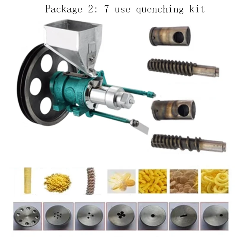 Snack Extruder 14 Use Corn Rice Food Extrude Puffing Machine Twisted Hollow Stick Solid Crispy Popper Bulking Machine