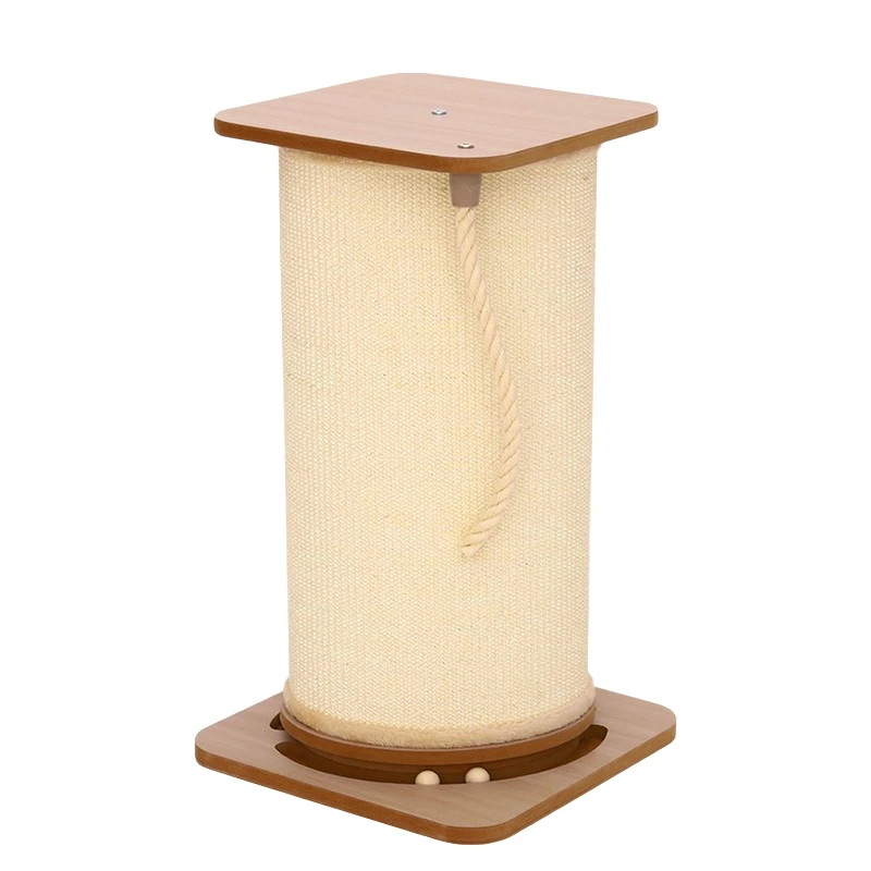 

Large Cat Scratching Post with Sisal Rope Stable Non-Shedding Scratch Board 2-in-1 Cat Tree Tower for Claw Grinding and Play