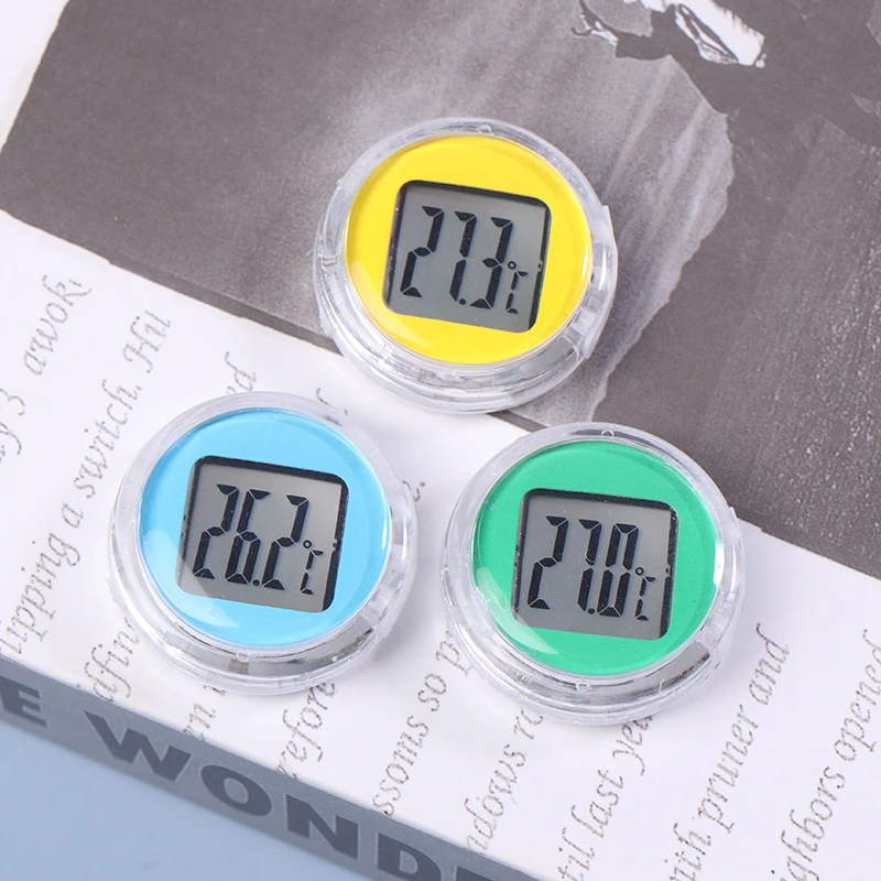 Mini Waterproof Motorcycle Digital Thermometer Temperature Gauge Adhesive Pocket Thermometers For Bikes Dashboards Bathroom