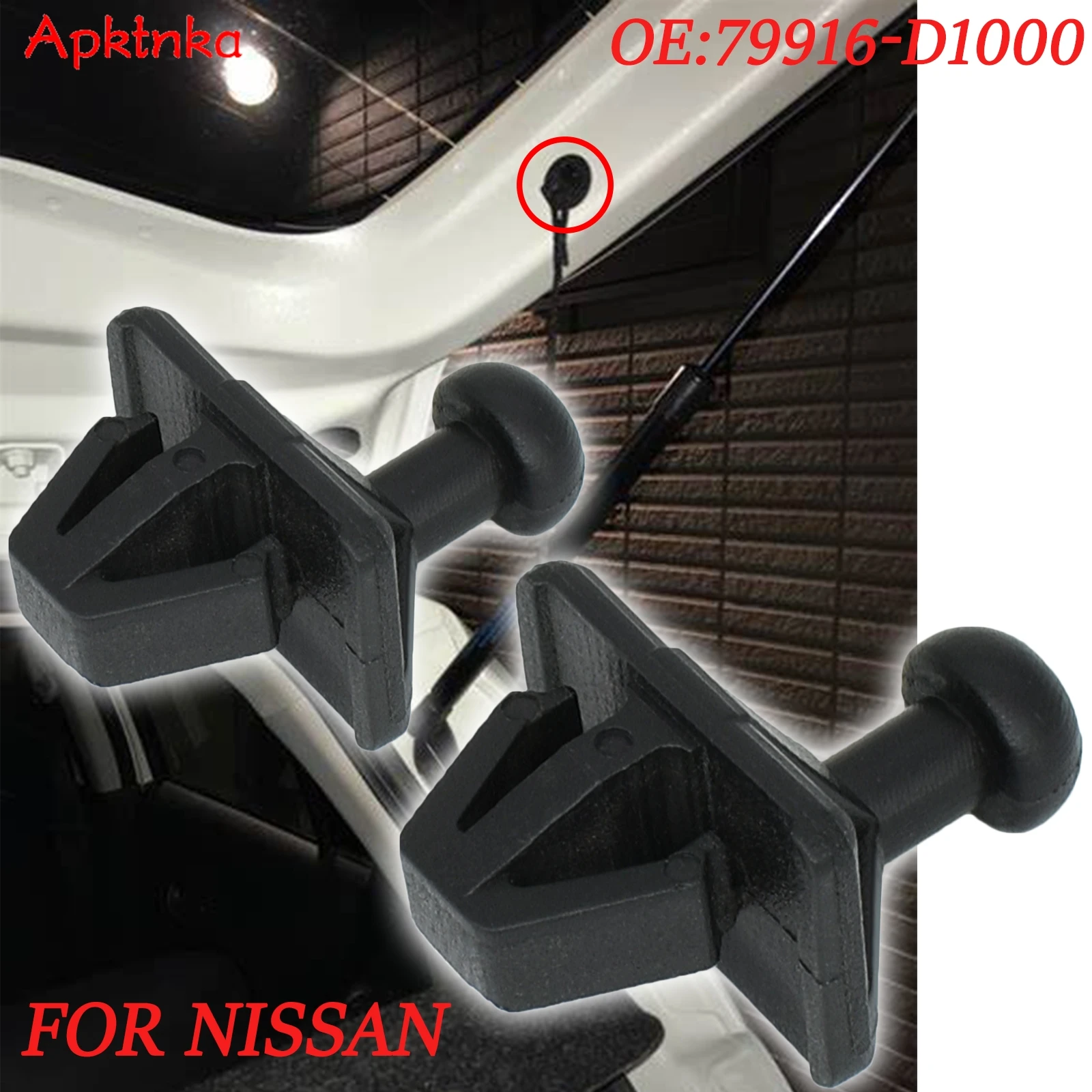 

Apktnka For Nissan Kicks Versa Note Trunk Cargo Cover Hook Clip 79916-D1000 2014 -2021 Car Accessories