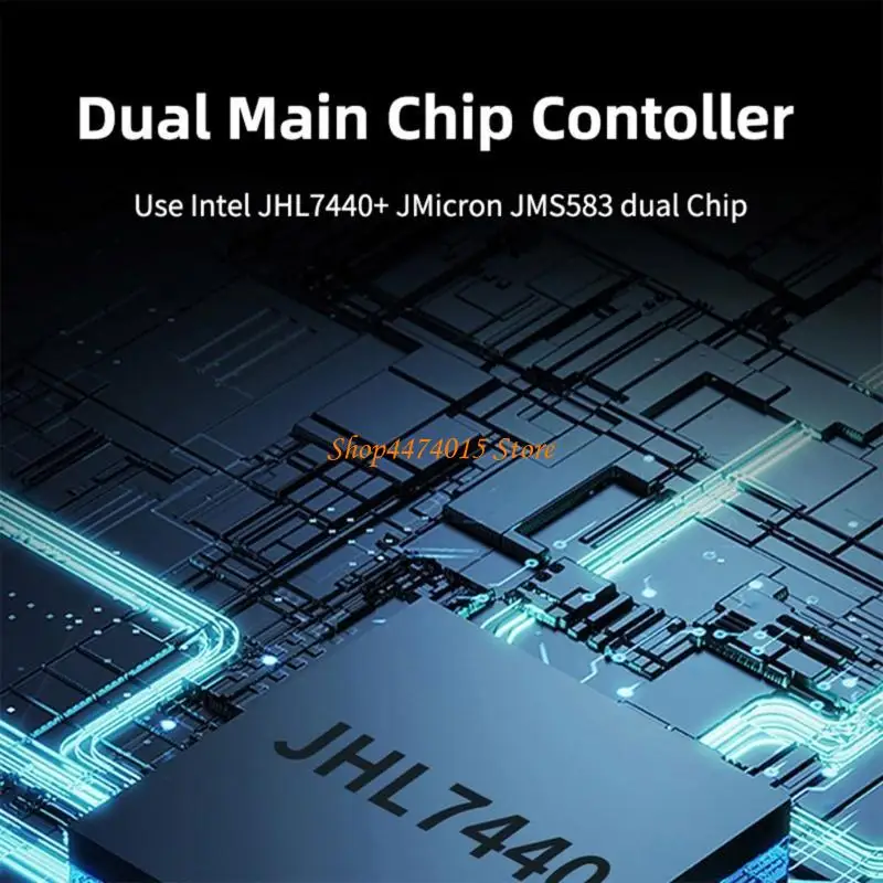 K1AA M.2 NVMe SSD Case- for 40Gbps Type-C NVMe NGFF- Dual-Protocol Enclosure-External Hard Drive Box for M.2 2230/42/60/80