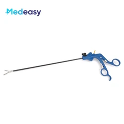 Medical Use Long Laparoscopic Surgical Instruments Blue Handle with Lock 5x450mm for Laparoscopy Surgery