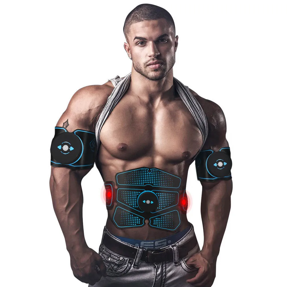 Abdominal Muscle Stimulator Trainer EMS Abs Fitness Equipment Training Gear Muscles Electrostimulator Toner Exercise At Home Gym