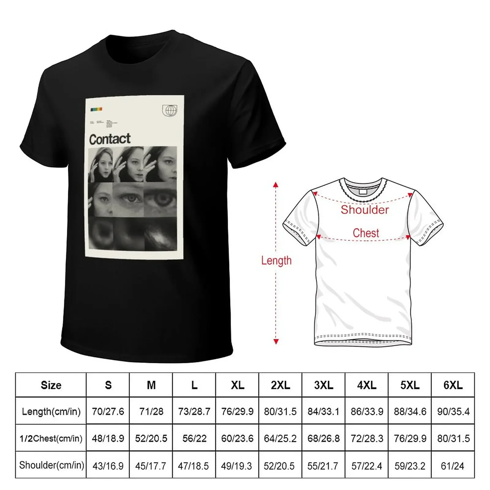 Contact T-Shirt summer clothes customizeds vintage clothes men t shirts