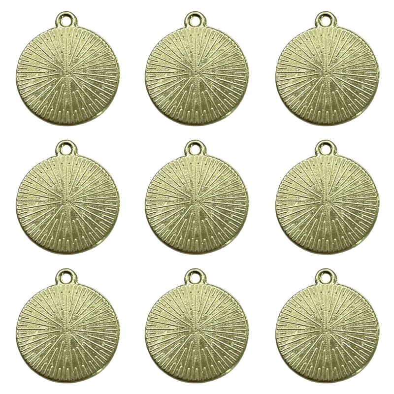 10pcs 16*19mm Smile Happy Face Pendant KC Gold Colour Necklace Of Bracelet Connector Handmade Jewelry Supplies Alloy Accessories