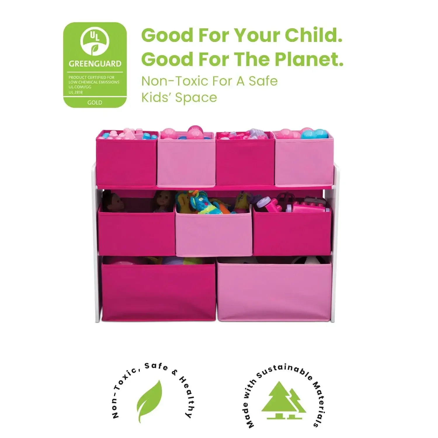 Deluxe Multi-Bin Toy Organizer with Storage Bins