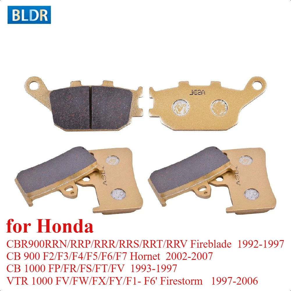 Front Rear Brake Pads for Honda CBR 900 CBR900 CBR900RR CB900 22002-2007 CB1000 93-97 VTR 1000 VTR1000 Firestorm 1997-2006