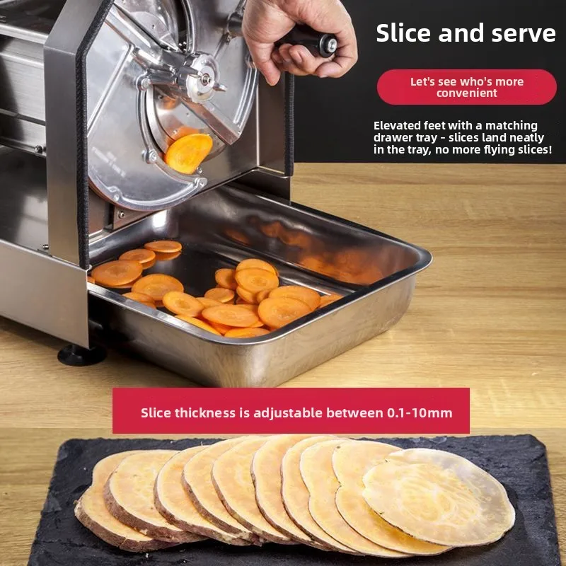 Multi‑Functional Manual Slicer, Commercial Vegetable & Meat Cutter for Lemon, Potato, Ginger, Bubble‑Tea Store Use