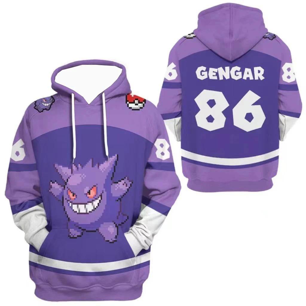 الرجال الأوروبية والأمريكية أنيمي الكرتون 3D الرقمية المطبوعة هوديي البلوز سترة بوكيمون أنيمي الطرفية