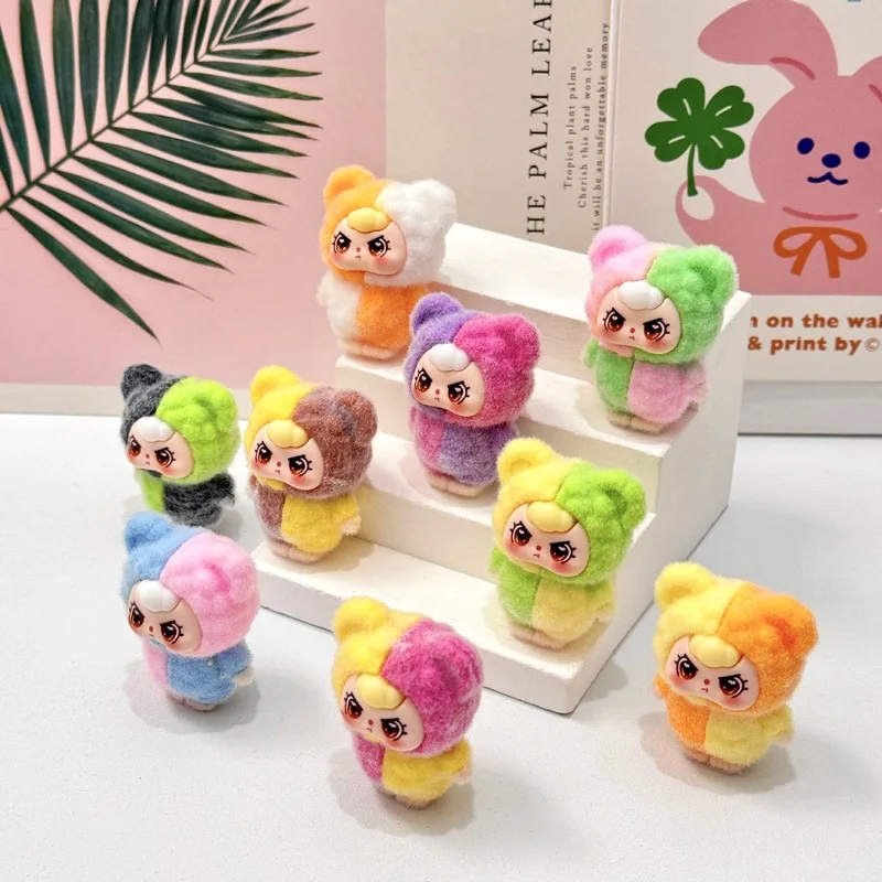 

10pcs Color Flocked Dora Diy Decorative Pendant Blind Box Desktop Cars Keychain Pendant Christmas Birthday Gift