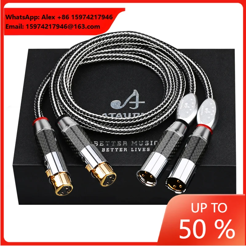 Hi-End XLR Audio Cable Male Female Plug Splitter Balanced HIFI Microphone Speaker Monitor CE For OCC Silver-plated Core