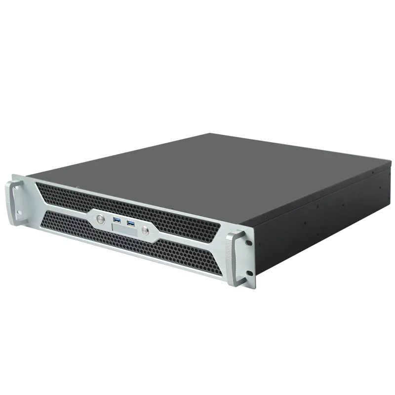 2U aluminum server Chassis new rack mount server case with USB3.0 up to 6*3.5