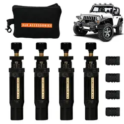 Air Down Tire Deflators Adjustable Tyre Air Down Tool 4 Pieces 10-30 PSI 4x4 Spin-on Inflator Tool Auto-Stop Rapid For Offroad