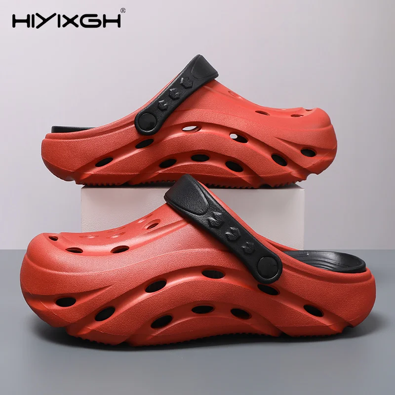 Herren-Sommerschuhe, rutschfeste, verschleißfeste Hausschuhe, für den Außenbereich, lässig, vielseitig, Herren-Strandsandalen, dickbesohlte EVA-Slipper
