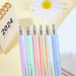 1PCS Macaron Colors Retractable Ceramic Carving  Pen,Pressed Type Safety Paper Cutter for Handcraft , Pen-shaped  Utility Knife