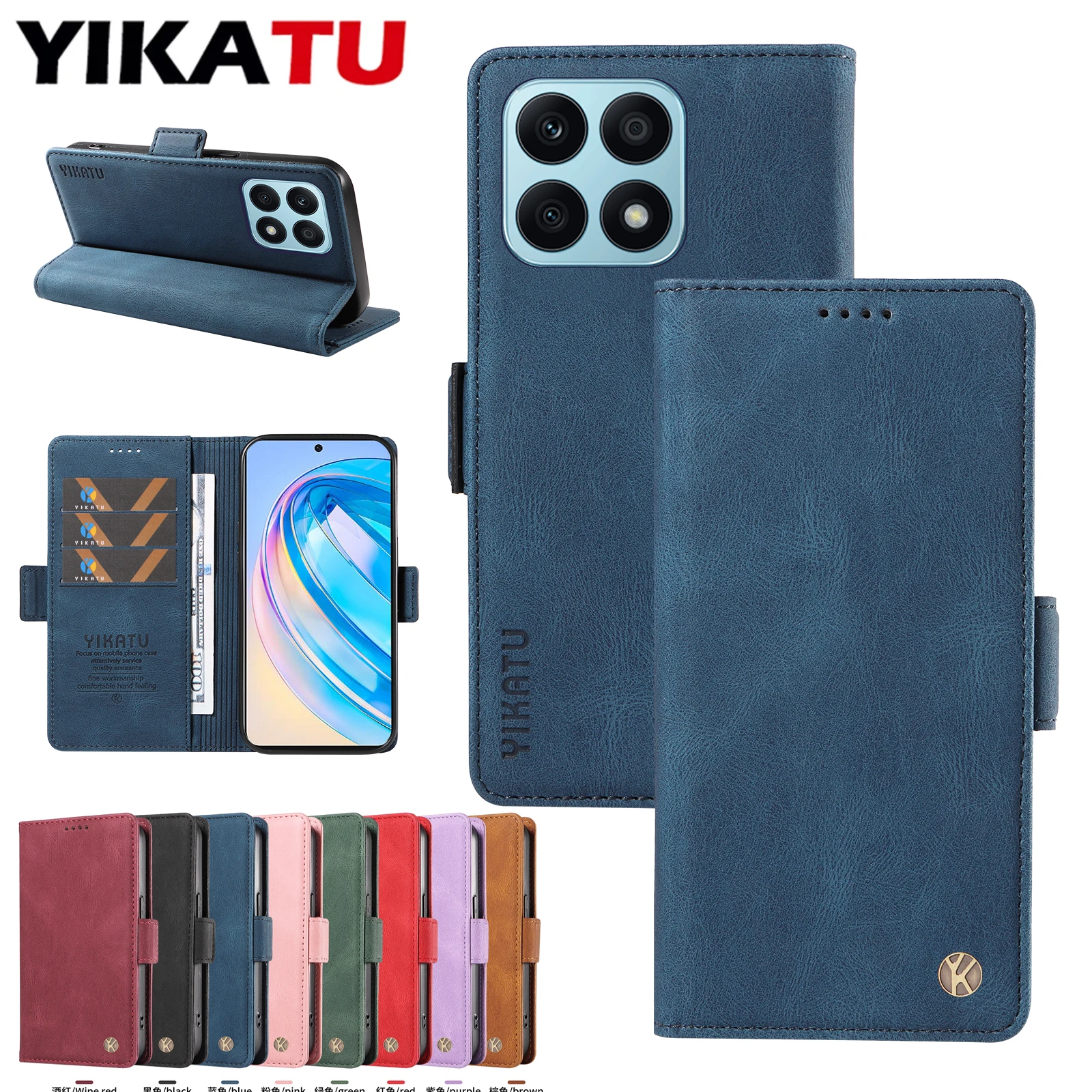 

Magnetic Flip Wallet Leather Case For Huawei Honor 90 70 50 20 20S 10 300 Ultra 200 Lite 100 500 Pro 5G 400 Smart Phone Funda