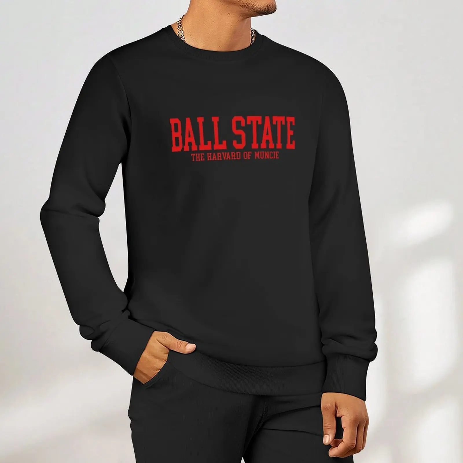 بلوفر Ball State للخريف منتجات جديدة ملابس رياضية للرجال ملابس رجالية بلوزات جرافيك