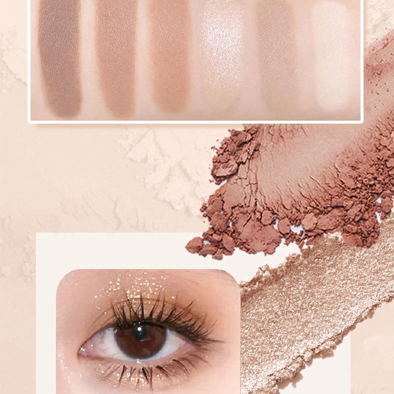 INTOPOP 6色アイシャドウパレット マット ファインフラッシュ フラッシュ アウトドアパーティーに最適 アイシャドウ