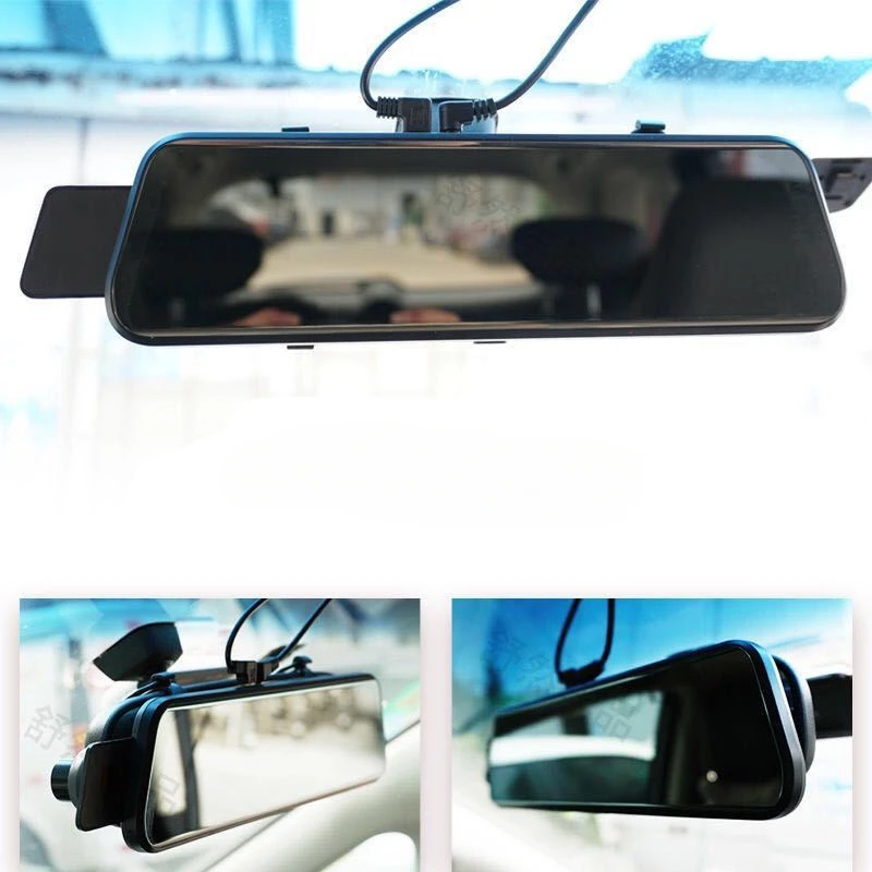 1080P 10 Inch Full Screen Dual Lens Car Mirror Touch Screen Stream RearView Dash Cam Mirror Camera Dashcam Drive Recorder