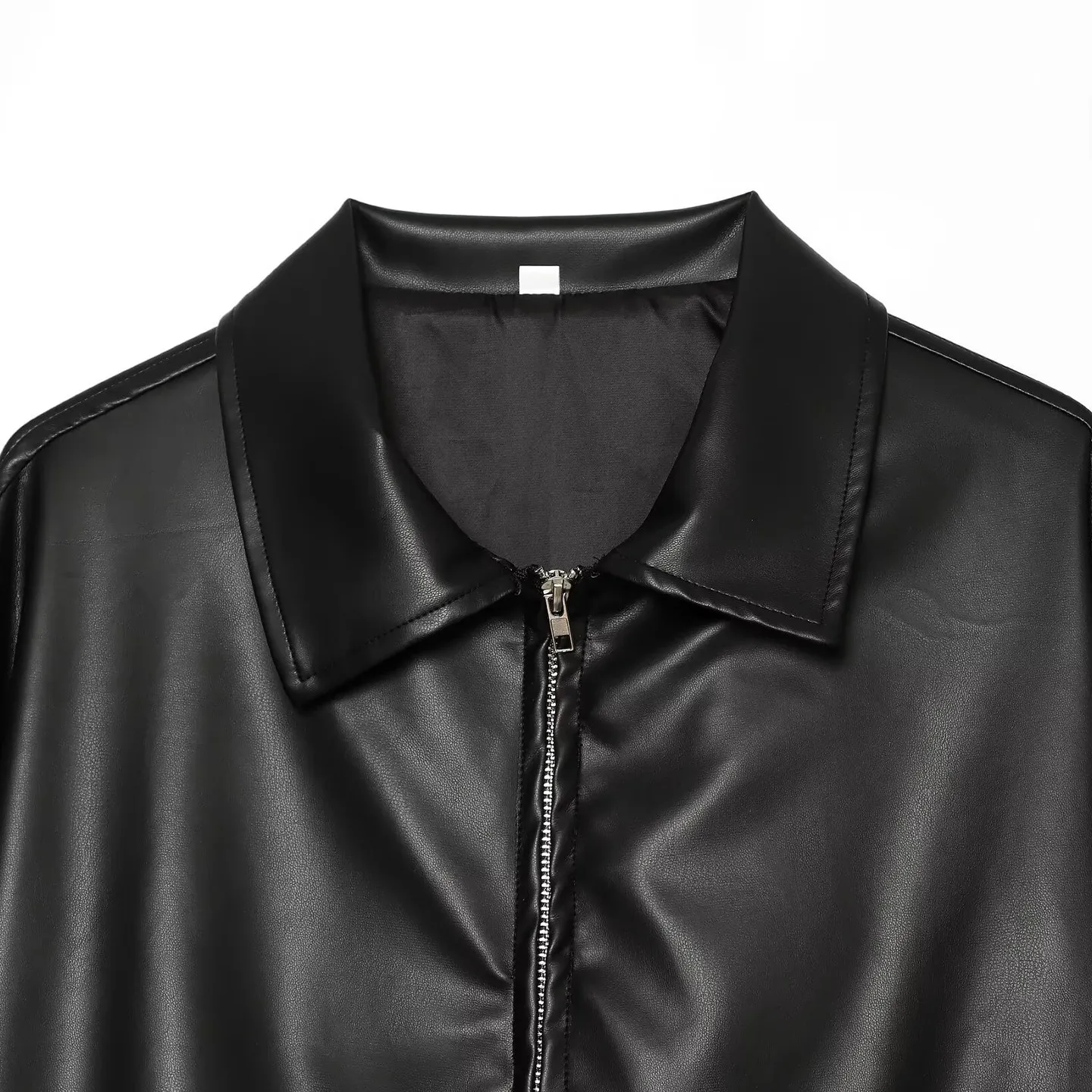 Short Zipper Jacket Women's Summer 2026 Fashion Shoulder Drop Collar Versatile Outerwear Standard Fit Other Material 100%