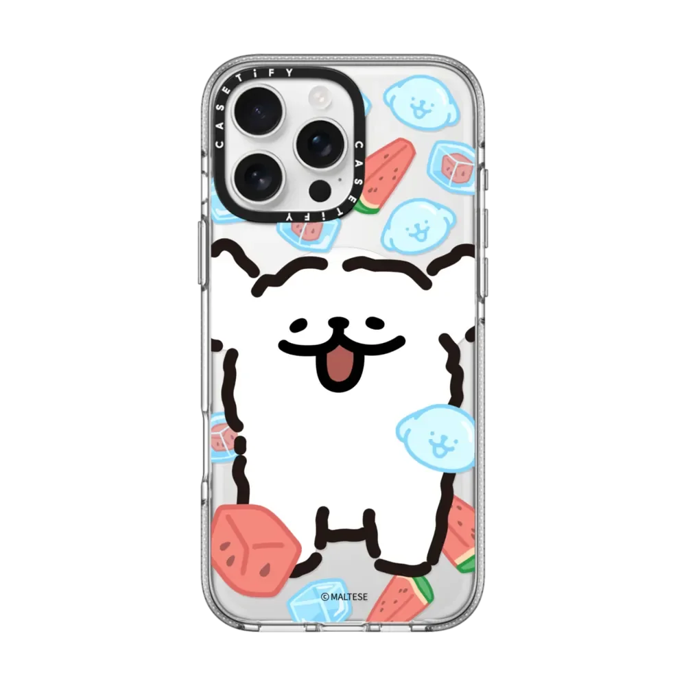 CASETiFY MAltese Line Dog Art Cute Series Magnetic Drop-proof Case for iPhone 13 14 15 16 17 Pro Max Air 16 Plus Protect Cover view 4