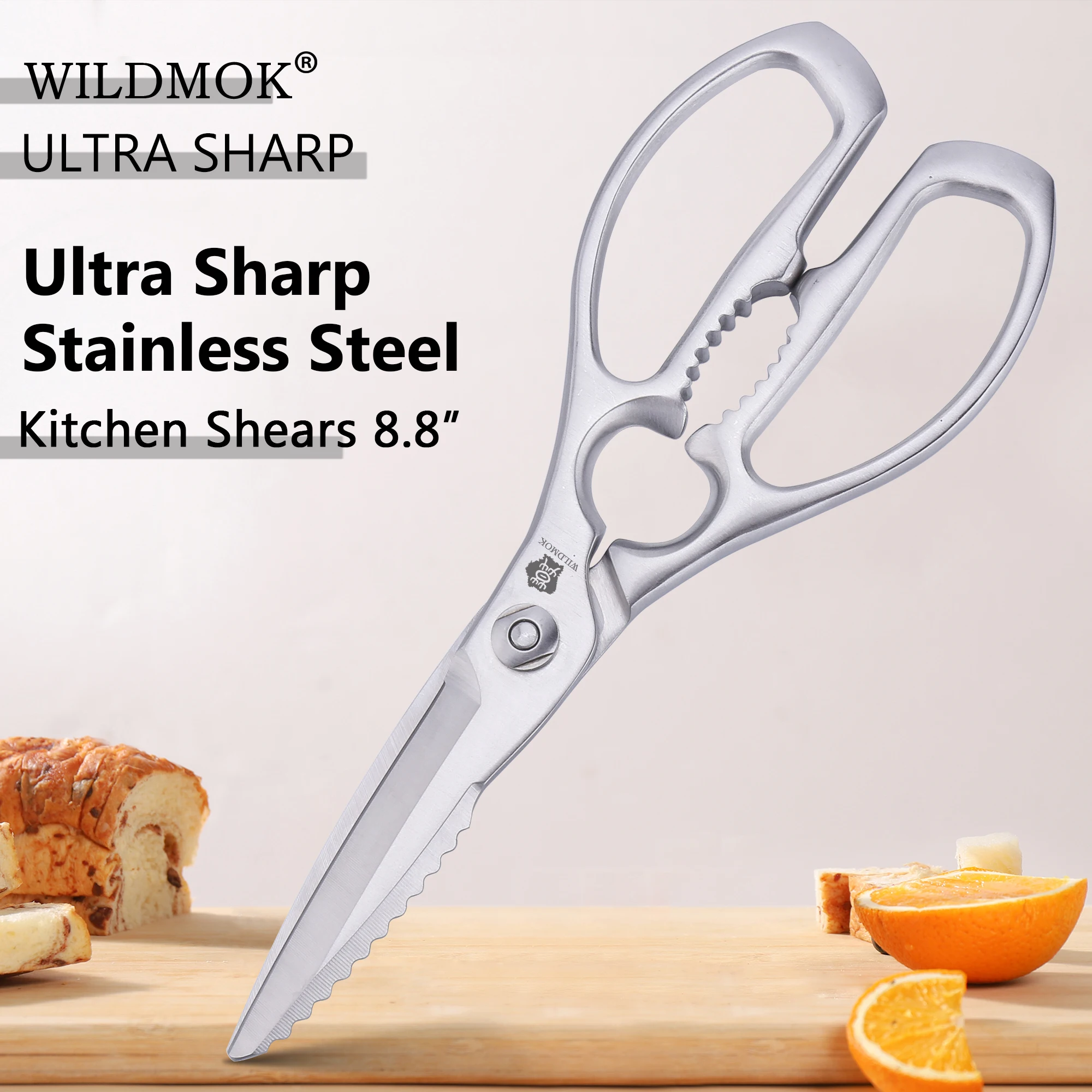 

WILDMOK Stainless Steel Premium Heavy Duty Kitchen Shears Sharp Multi-function Kitchen Scissors