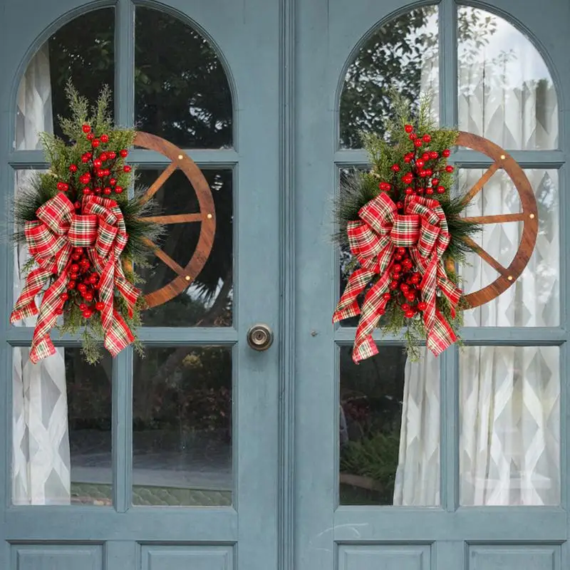 Christmas Wreath For Front Door Christmas Red Berry Wreath Thick Vibrant Delicate Non Fade Outdoor Christmas Wreath Fireplaces