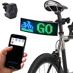 Bicycle smart LED logo taillight can display speed in real time, editable text pattern, USB rechargeable LED warning taillight