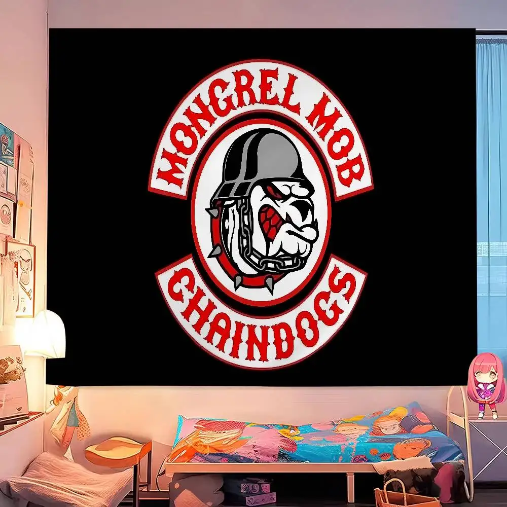 M-Mongrel الغوغاء مطبوعة كبيرة قماش مزخرف جداري الهندي بوذا الجدار الديكور السحر البوهيمي الهبي جدار ديكور فني