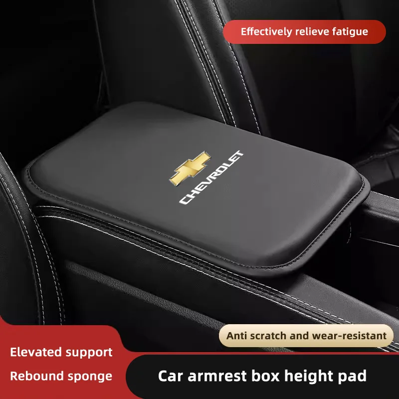 

Коврик для подлокотника автомобиля из искусственной кожи, подушка для подлокотника, аксессуары для Chevrolet Corvette Montana TrailBlazer Silverado Traverse Camaro