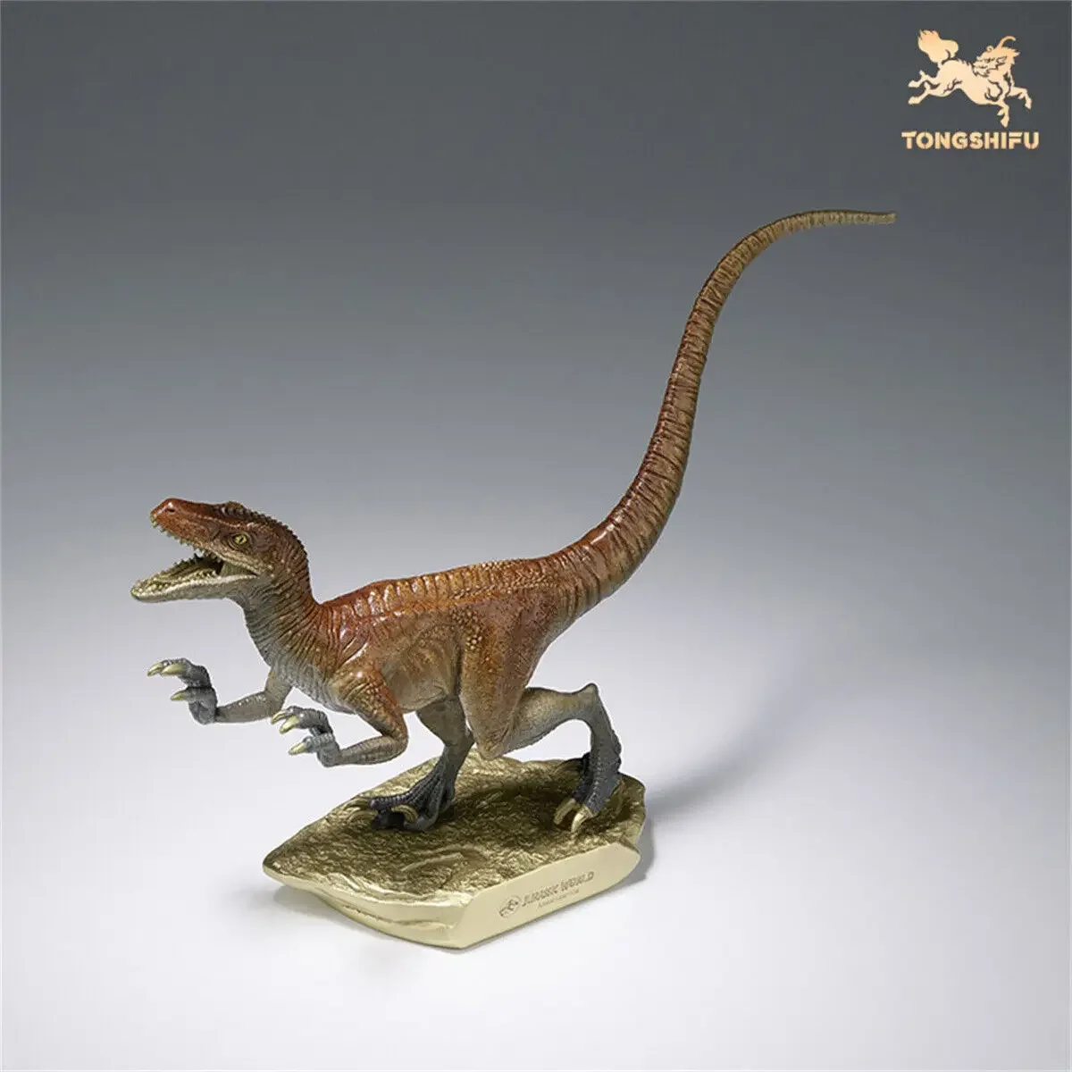 TONGSHIFU 1/20 Atrociraptor Model Brass Dinosaur Statue Dromaeosauridae Animal Figure  Realistic Adult Collector GK Decoration