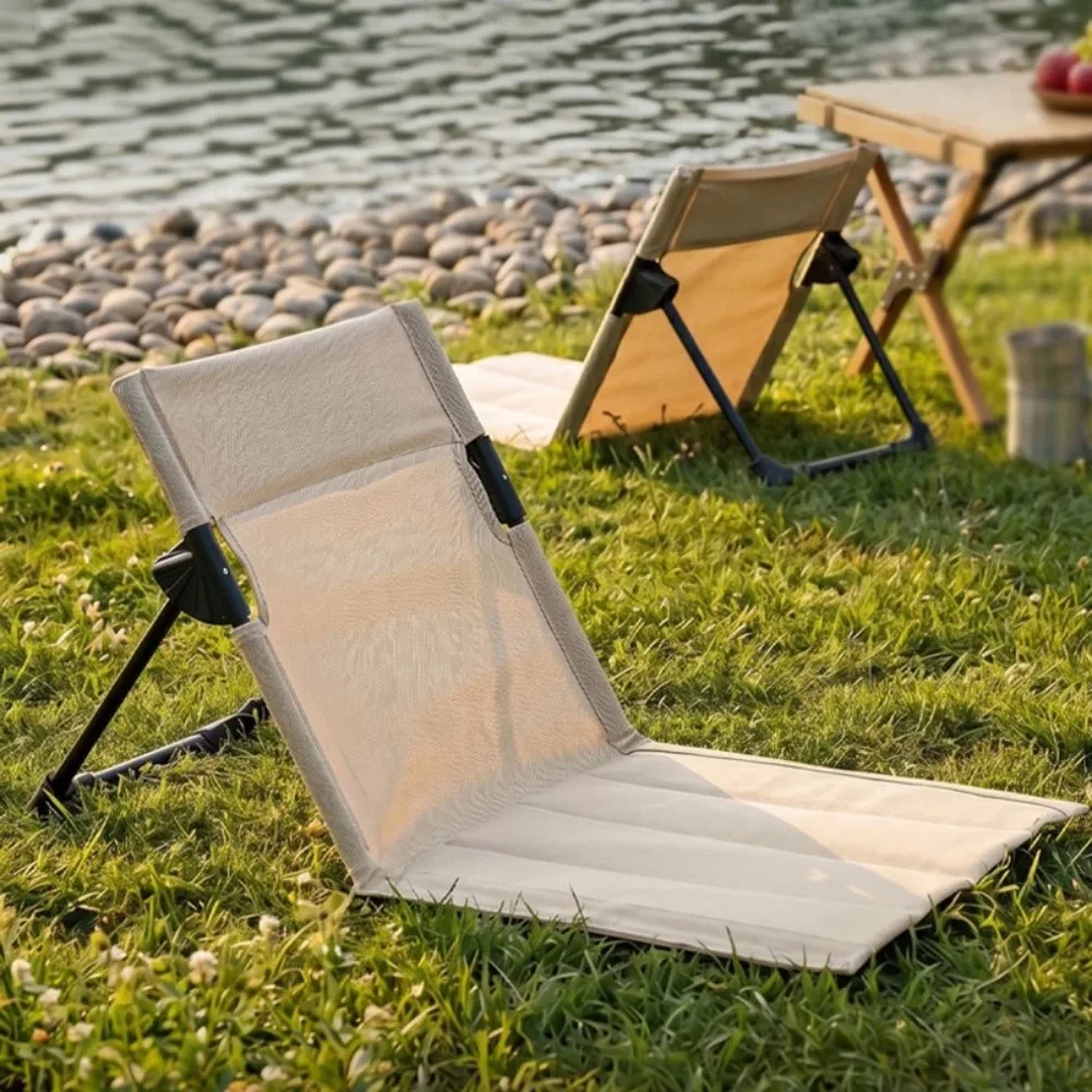 Beach Vacation Folding Chair Park Play Lawn Leisure Backrest Recliner Outdoor Picnic Adjustable Lightweight Lazy Cushion Chair view 3
