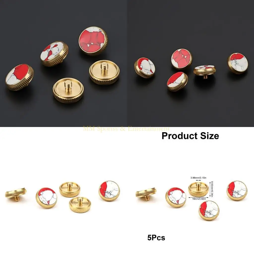 

31BE 5Pcs Trumpet Repairing Buttons Wind Instrument Accessory Trumpet Valves Finger Buttons Trumpet Buttons Replacement
