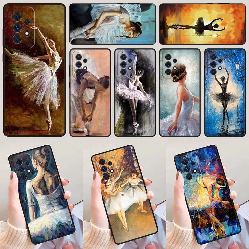 Ballet Ballerina Dancer phone case For Samsung Galaxy A42 A31 A40 A51 A71 A32 A80 A91 A52 A72 A73 A20e A50 A70 A11 A12 Cover