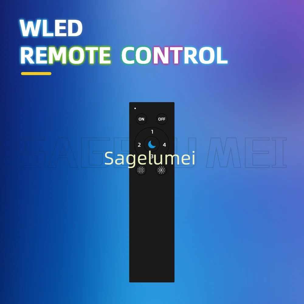 DOM-WLE-RC005 Addressable WLED WiFi LED Remote Control ESP-NOW 30M Range Low-Power 4Scene Memory,App-Free Control RGB IC Control