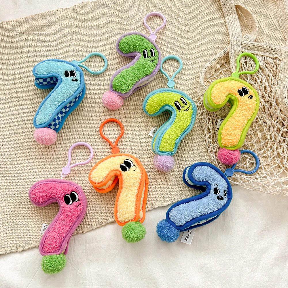 Question Mark Creative Plush Toy Pendant, Cute and Funny Toy Juguetes Exclusive Design Brithday Gift for Best Friend or Children