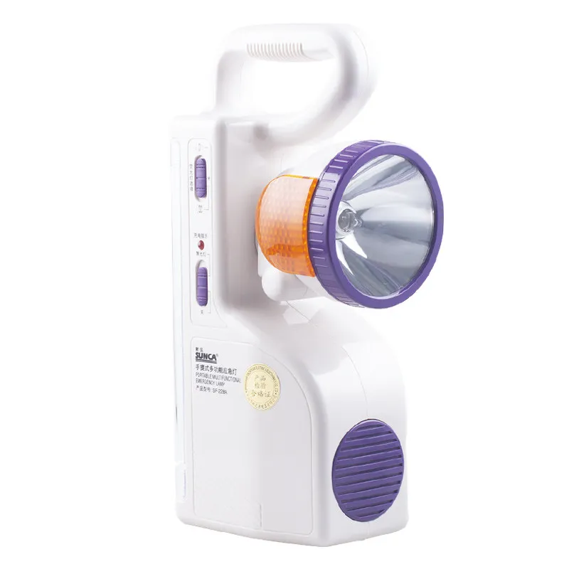SF-228A Multifunctional dual light source portable lamp rechargeable fluorescent lamp eye protection emergency light yellow