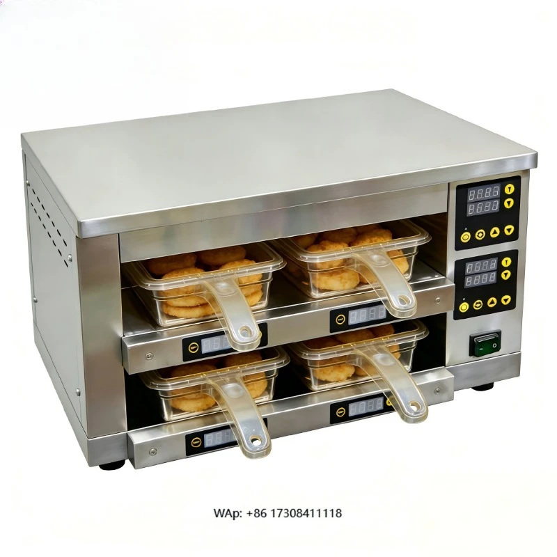 

Коммерческое недорогое многофункциональное оборудование для кухни ресторанов быстрого питания KFC: подогреватель для бургерных котлет