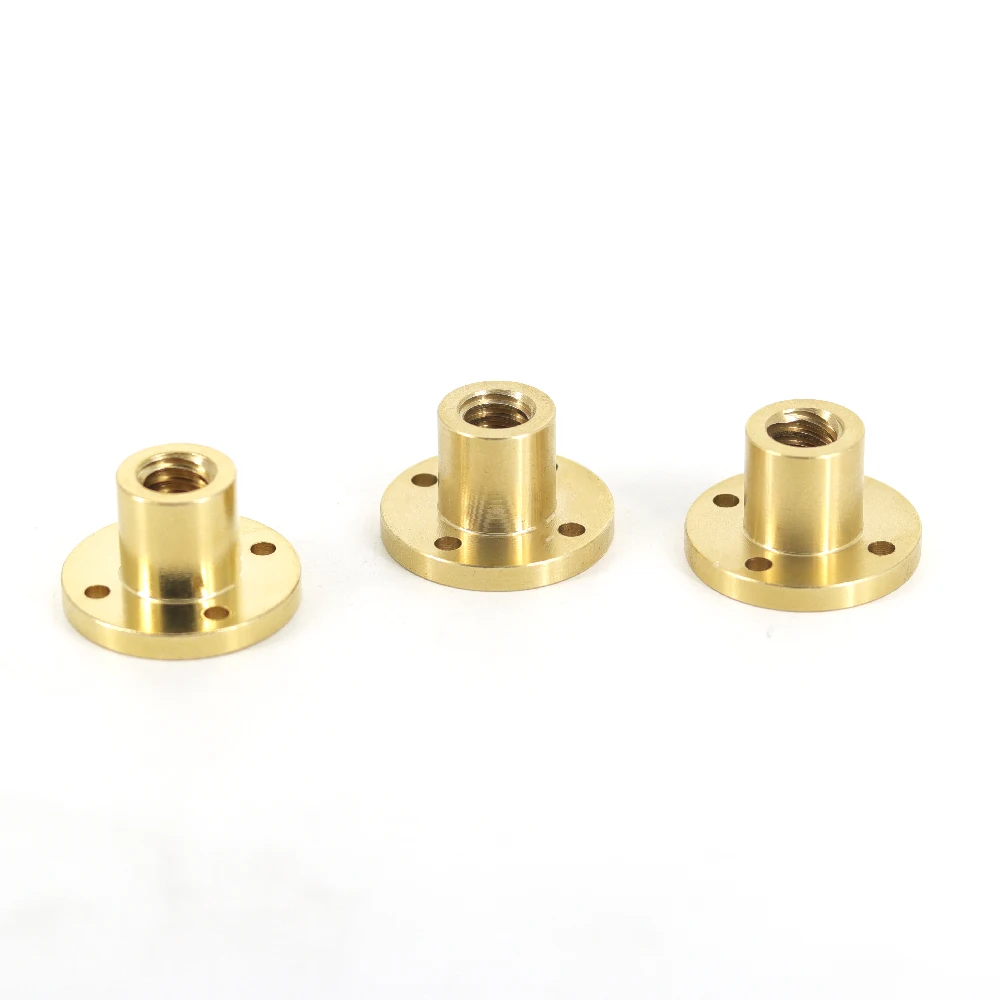 T12 nut trapezoidal screw  brass copper  lead 2mm 3mm 4mm 8mm 10mm 12mm 1pcs