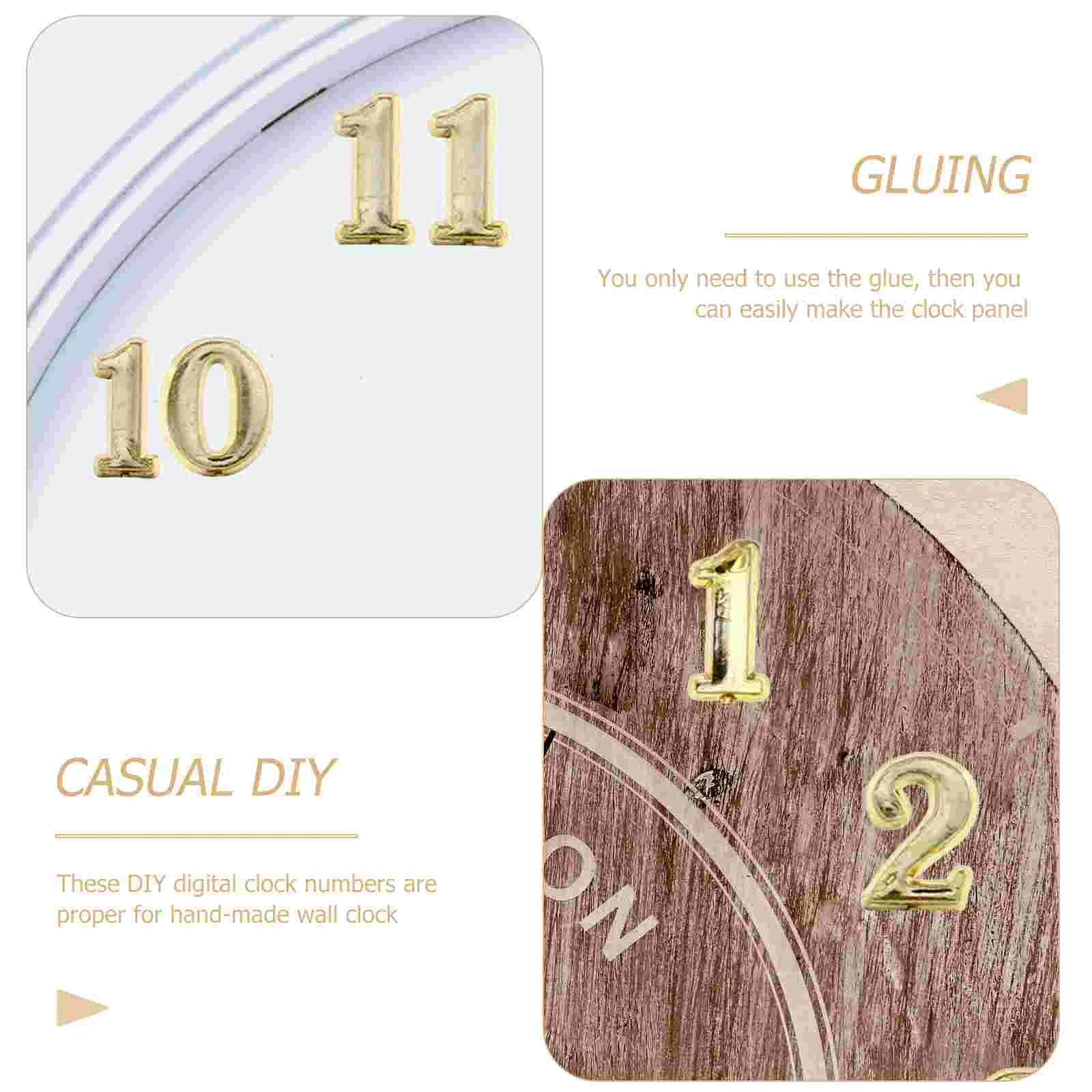 6 Pcs Wall Clock Accessories Roman Number for Repairing Plastic DIY Replacement Parts Numerals