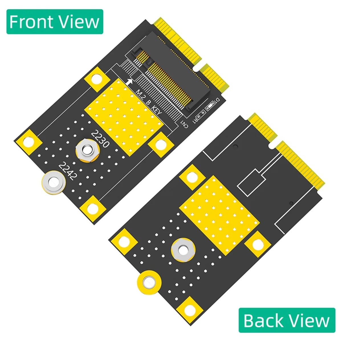 MSATA to M.2(NGFF) Key B Adapter for 2230/2242 SSD Card Adapter for Multi-System PCS