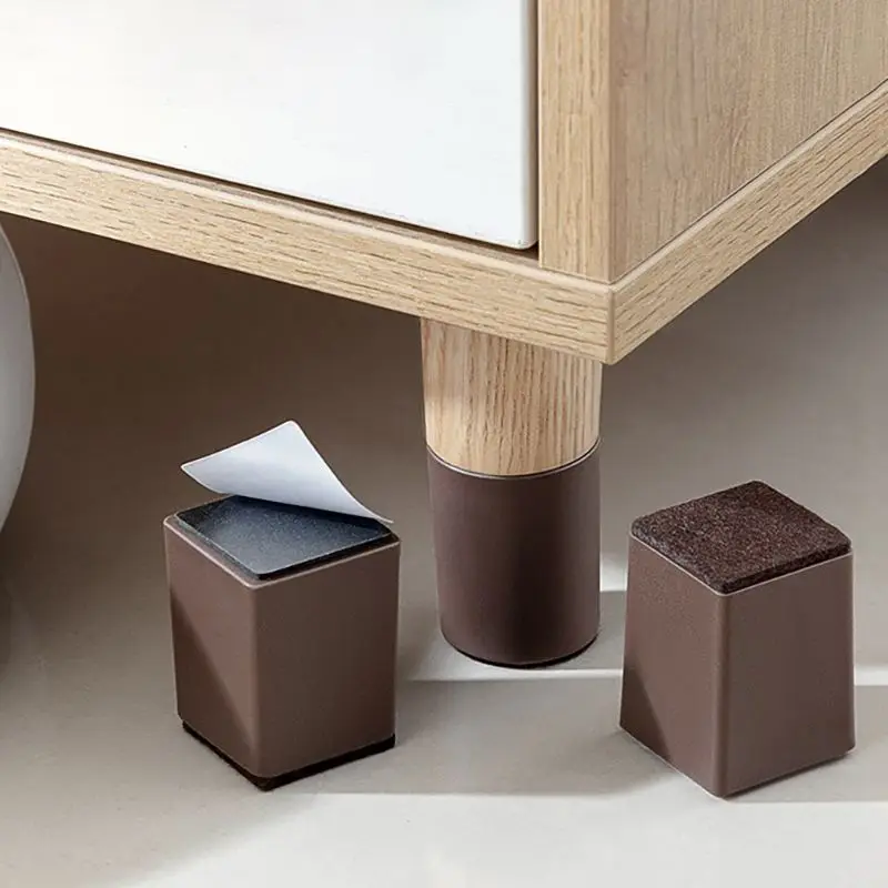 4 Cái/bộ Đồ Chân Miếng Lót Vuông/Vòng Bàn Chân Đế Sofa Chân Raiser, nhà Tủ Giường Chân Đệm Nuôi Thảm