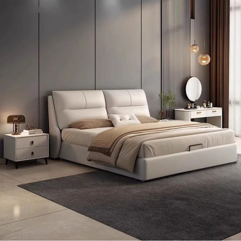 Modern Storage Bed Space Saving Wooden Frame Floor Beauty Sleeping Safe Bed Girls Full Letto Matrimoniale Lounge Suite Furniture