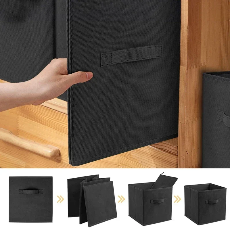 Cubes de rangement en tissu pliable, boîte de rangement pour Cisco et jouets, fournitures pour la maison, vêtements, sous-vêtements, 1 pièce