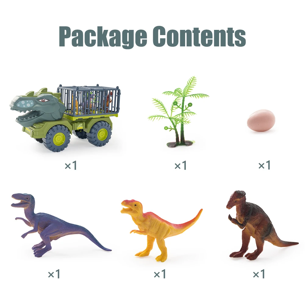 Boys Car Toys Dinosaur Truck Transport Carrier Vehicle Dino Animal Model Tyrannosaurus Rex Truck Game Children Birthday Gifts