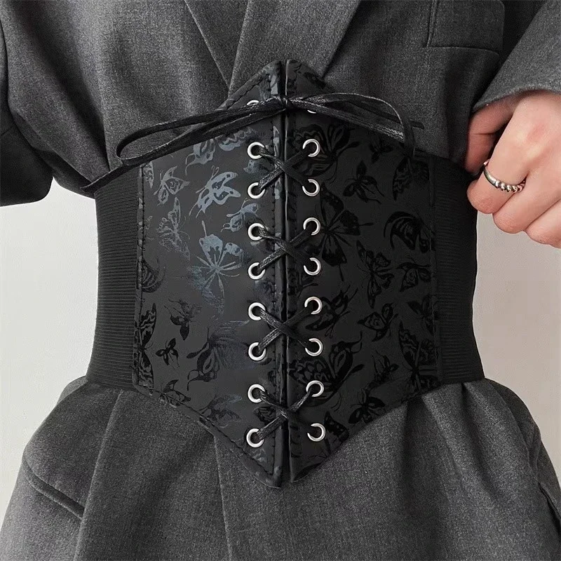 Cintos de Couro Largos para Mulheres, Modeladores Corporais, Corsets e Bustiês de Cintura Alta para Emagrecimento