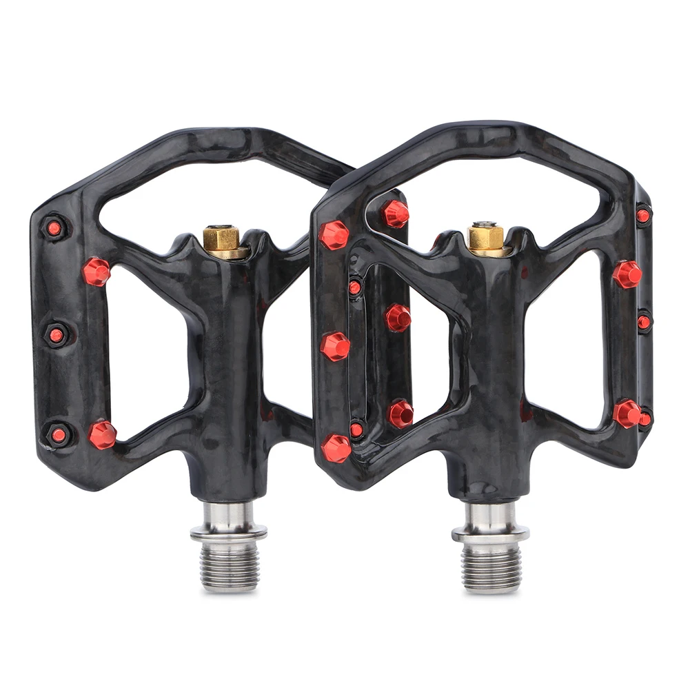 

Folding Road Bike Pedals Featuring Carbon Fiber and Alloy Construction 3 Bearings for Smooth Operation Lightweight at 180g
